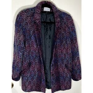 Lombardi Inc. coat purple vintage wool blend